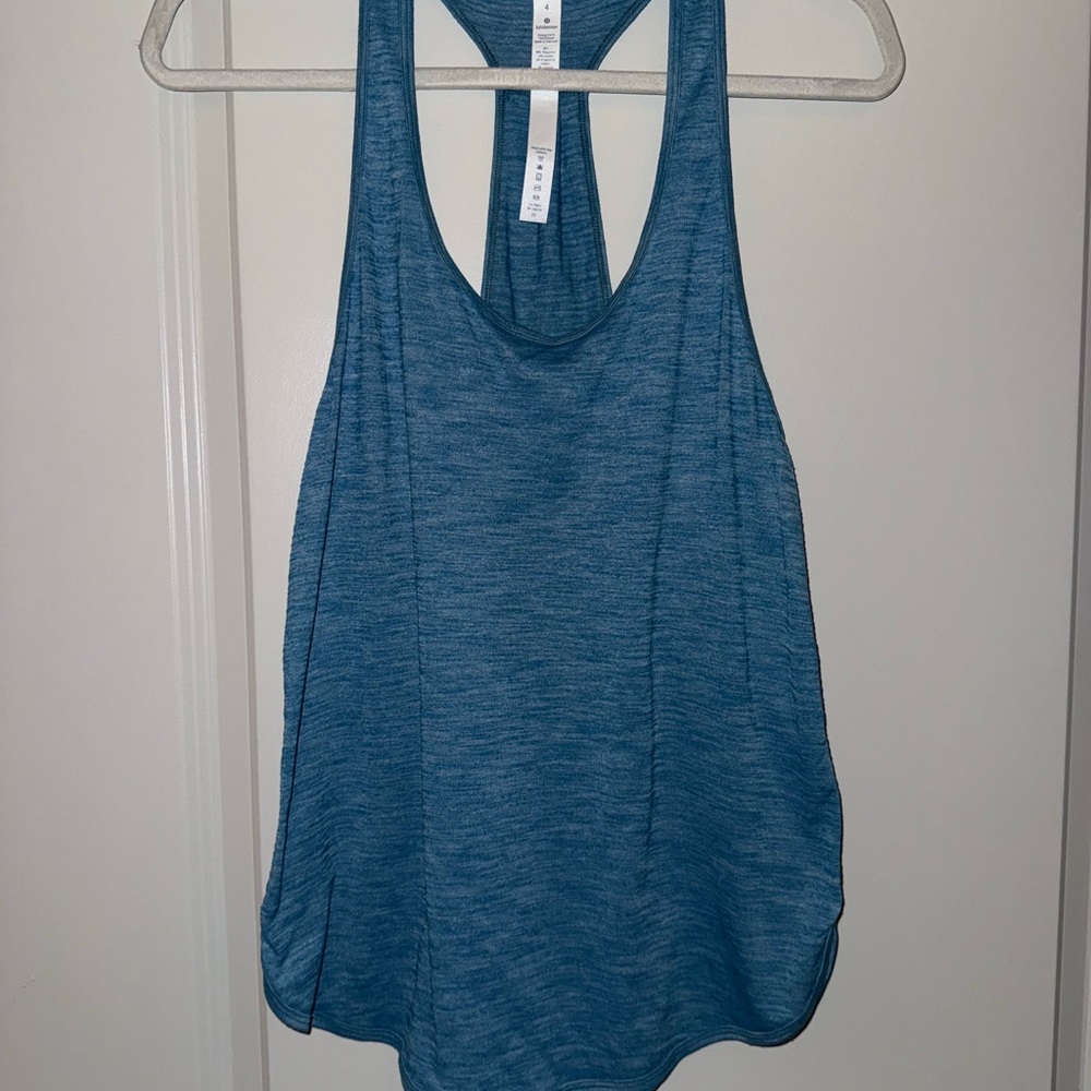 Lululemon Athletica Blue Sleeveless Backless Tank Top